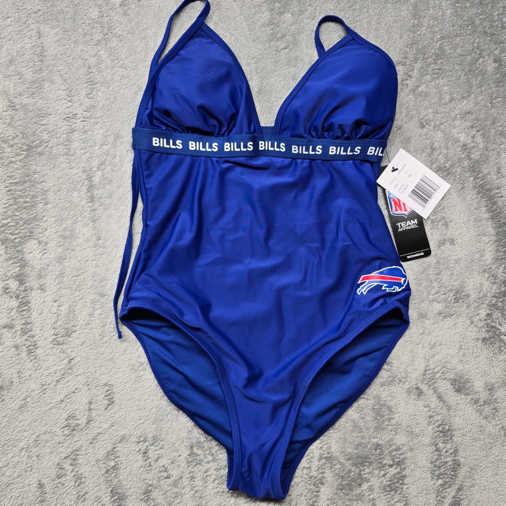 NFL Team Apparel Buffalo Bills One Piece Swimsuit Womens Small NM30A839 NWT